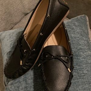 Just Fab black driving loafers